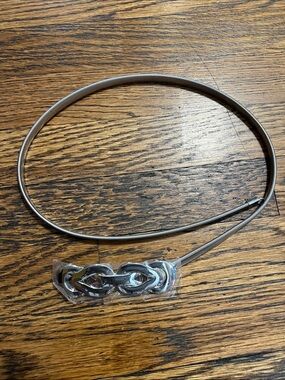 Silver stretch-Link Skinny Belt